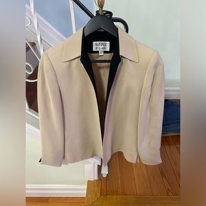 Slightly used blazer, good condition, beige with black